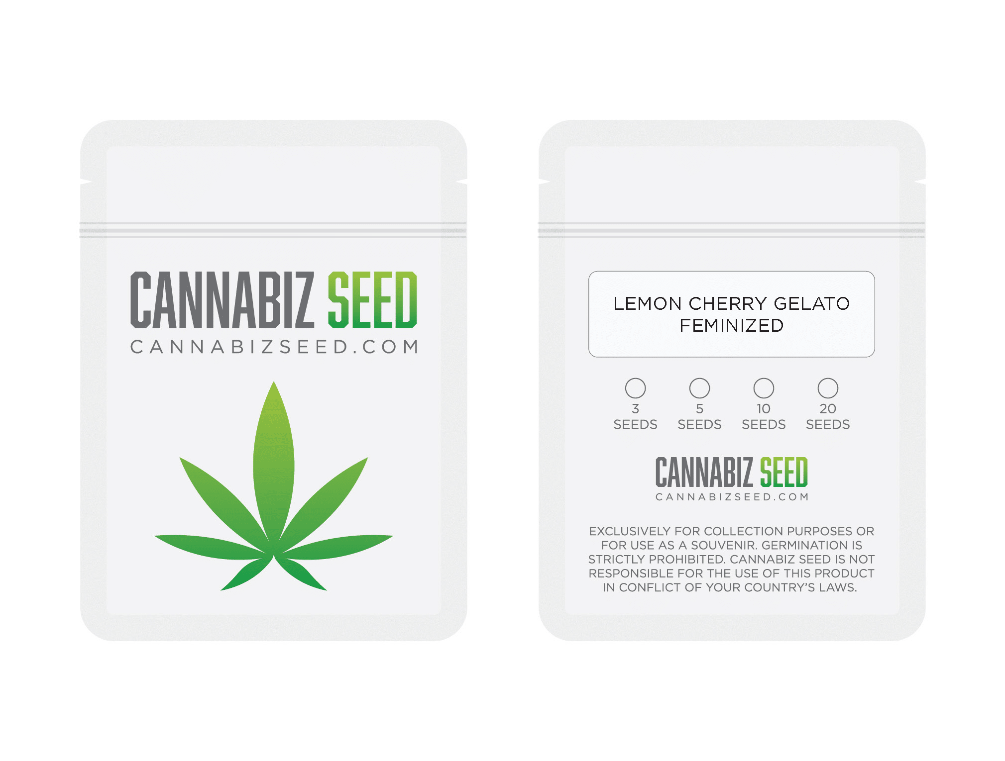 Lemon Cherry Gelato Feminized Seeds Packaging | Cannabiz Seed Lemon Cherry Gelato Feminized Seeds Packaging