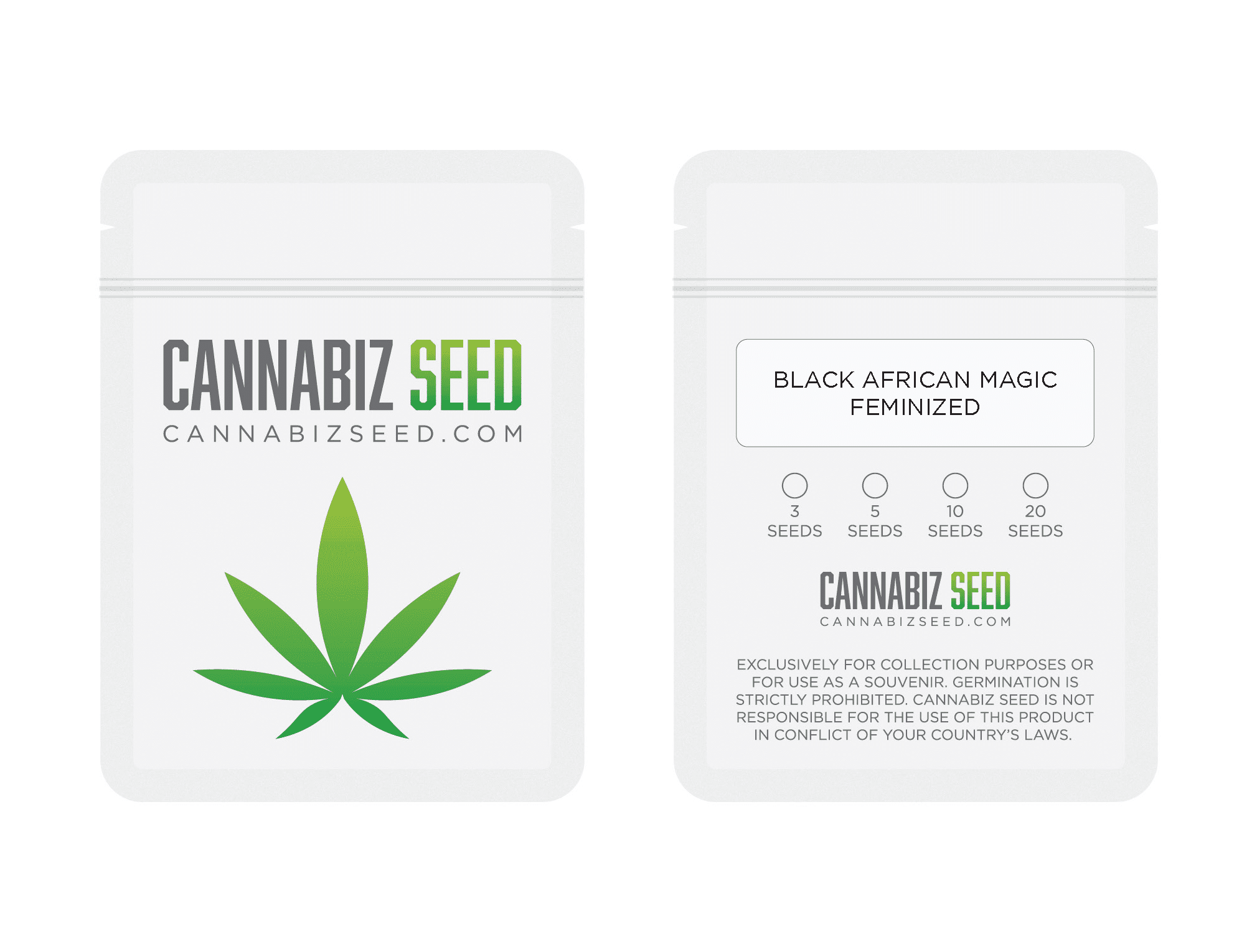 Black African Magic Feminized Seeds Packaging | Cannabiz Seed Black African Magic Feminized Seeds Packaging