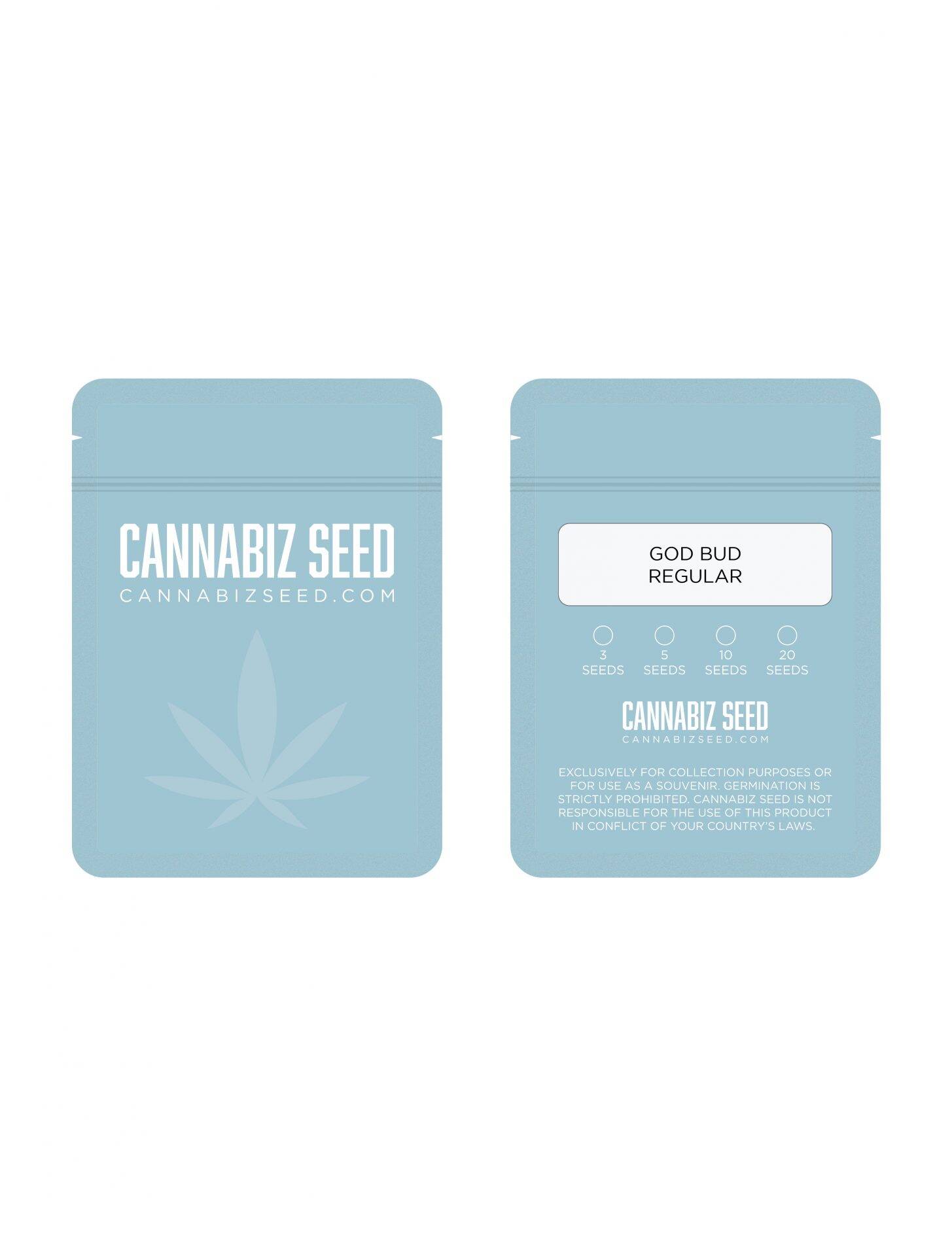 God Bud Regular Seeds Packaging | Cannabiz Seed God Bud Regular Zaden Verpakking